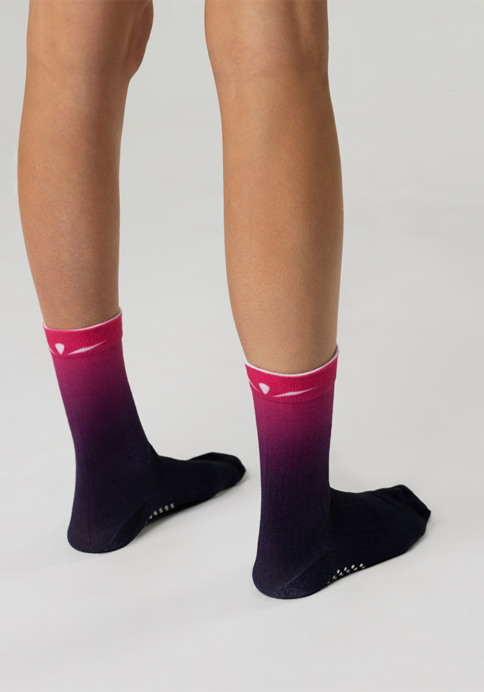 Calcetines running y trail running con grip, Uglow C1 3/21 Obsidian