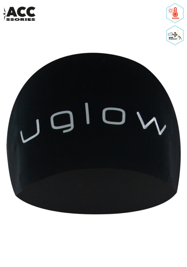 gorro running uglow, negro/plata