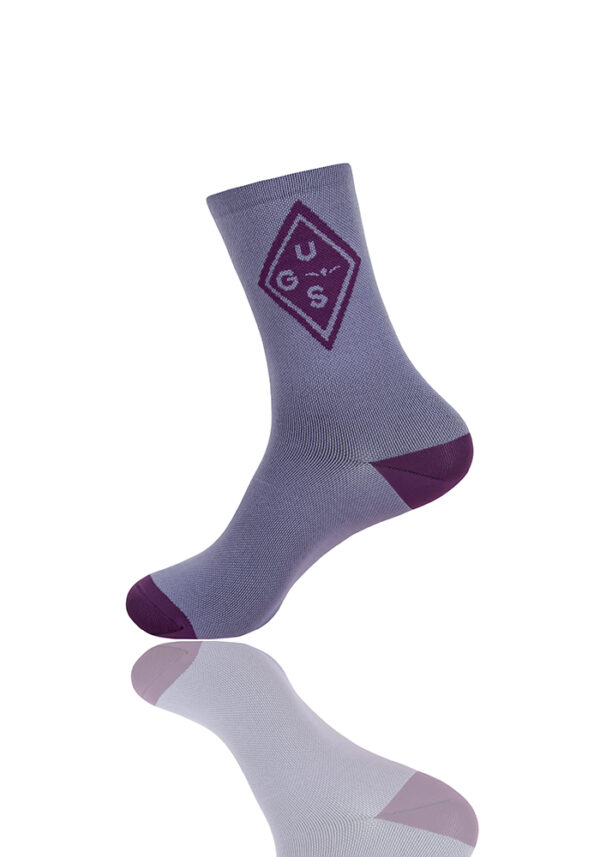 calcetines running y trail running unisex, gris/morado