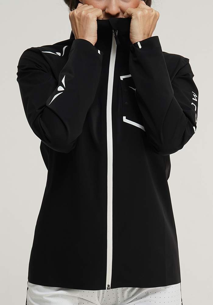 chaqueta impermeable uglow 3.1 10k mujer negro/blanca