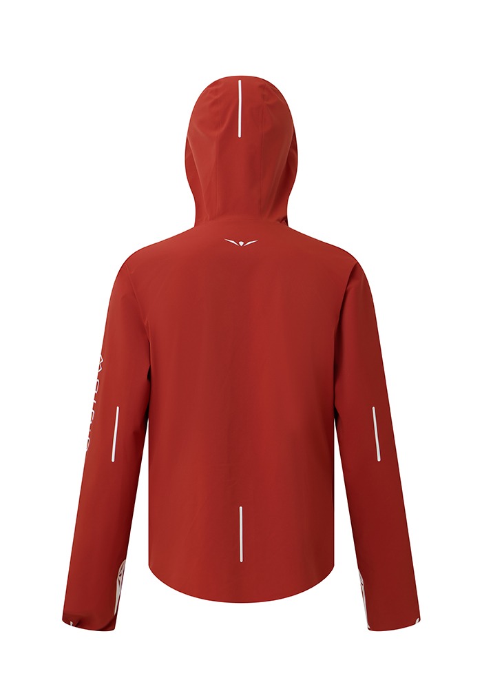 chaqueta impermeable running 5.1 uglow para hombre: 15k/25mvp roja/blanca