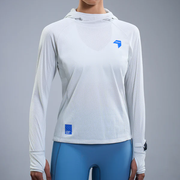 camiseta térmica con capucha para running mujer